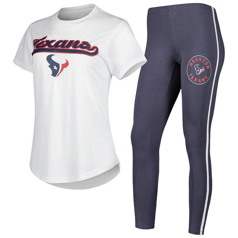 Womens Concepts Sport /Charcoal Houston Texans Sonata T-Shirt & Leggings Sleep Set Product Image