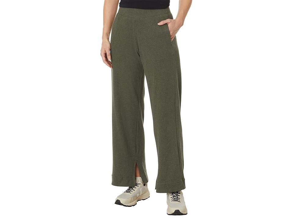 PACT Airplane Wide Leg Pants (Evergreen Heather) Women's Clothing Product Image