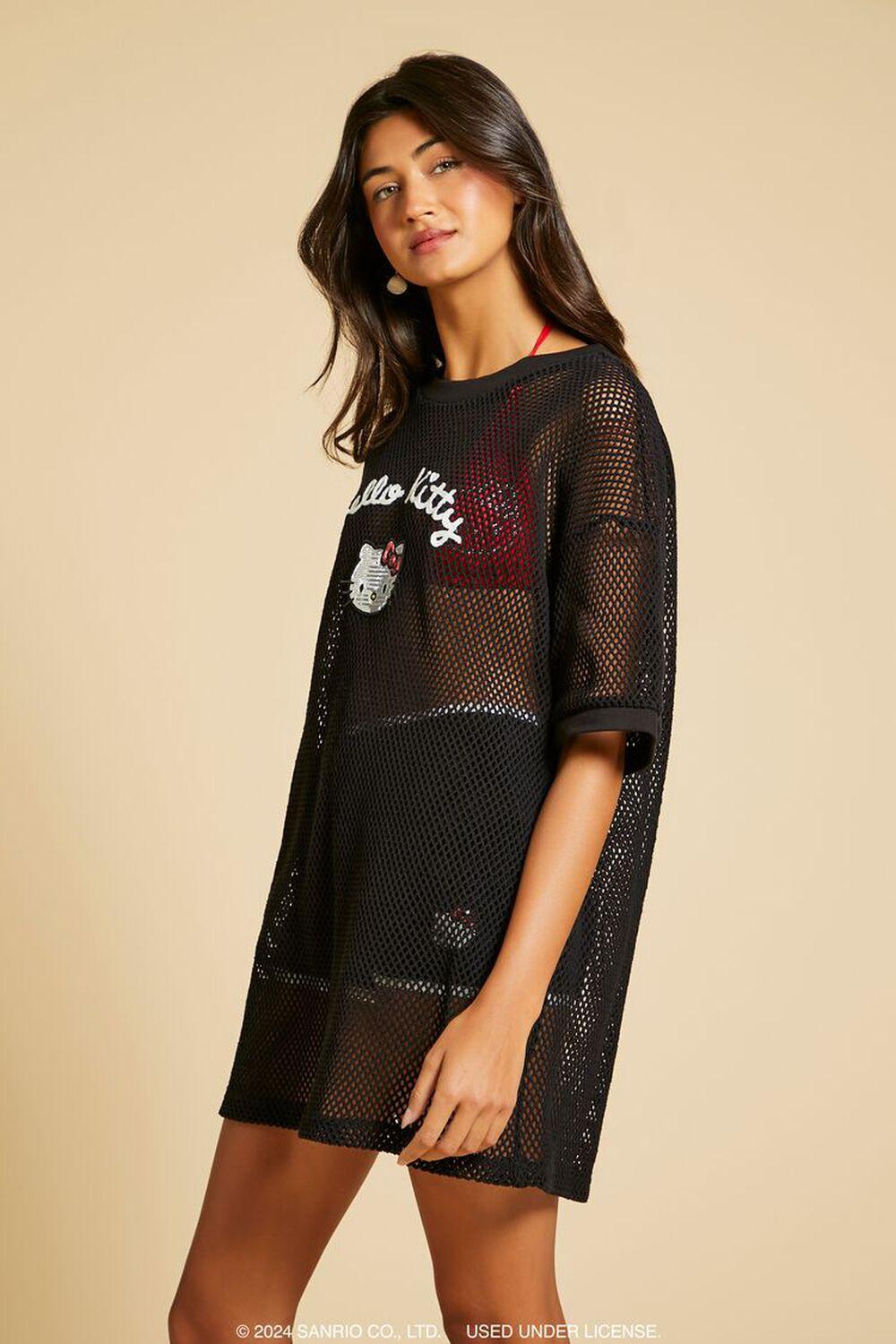 Sequin Hello Kitty Mesh Tee | Forever 21 Product Image