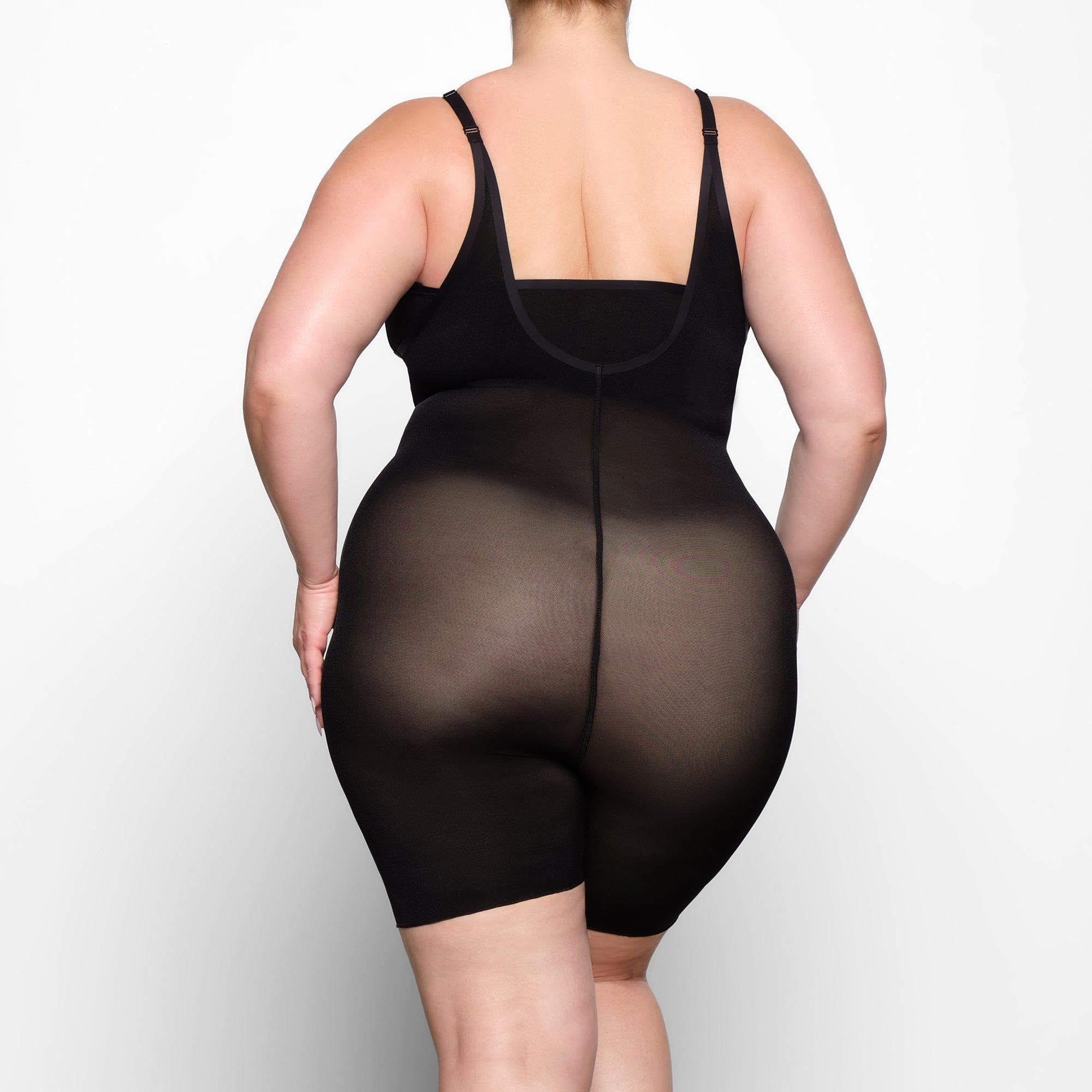 SHEER SCULPT OPEN BUST BODYSUIT | ONYX Product Image