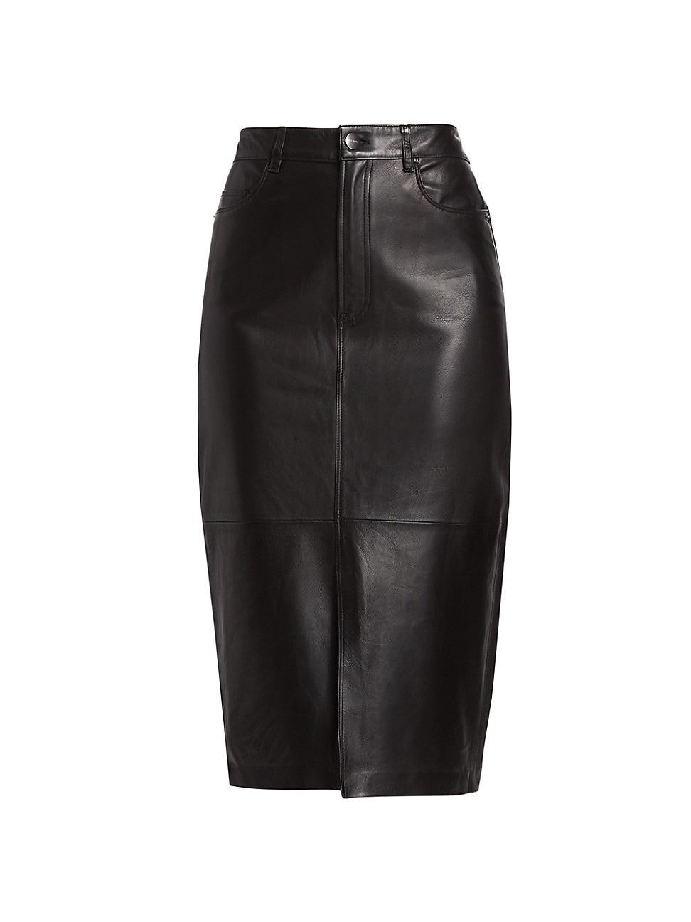 Womens Leather Pencil Skirt product image