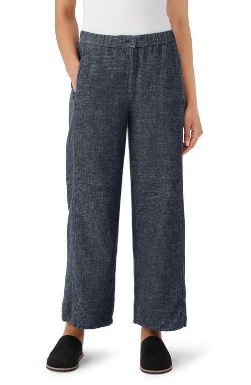 Eileen Fisher Hemp & Organic Cotton Ankle Wide Leg Pants Product Image