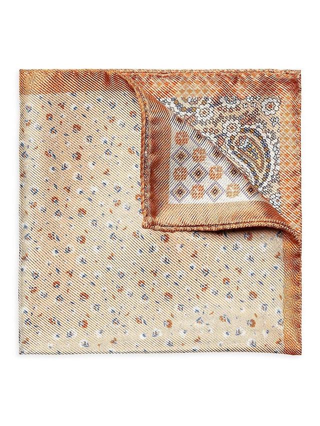 Mens Paisley Silk Pocket Square Product Image