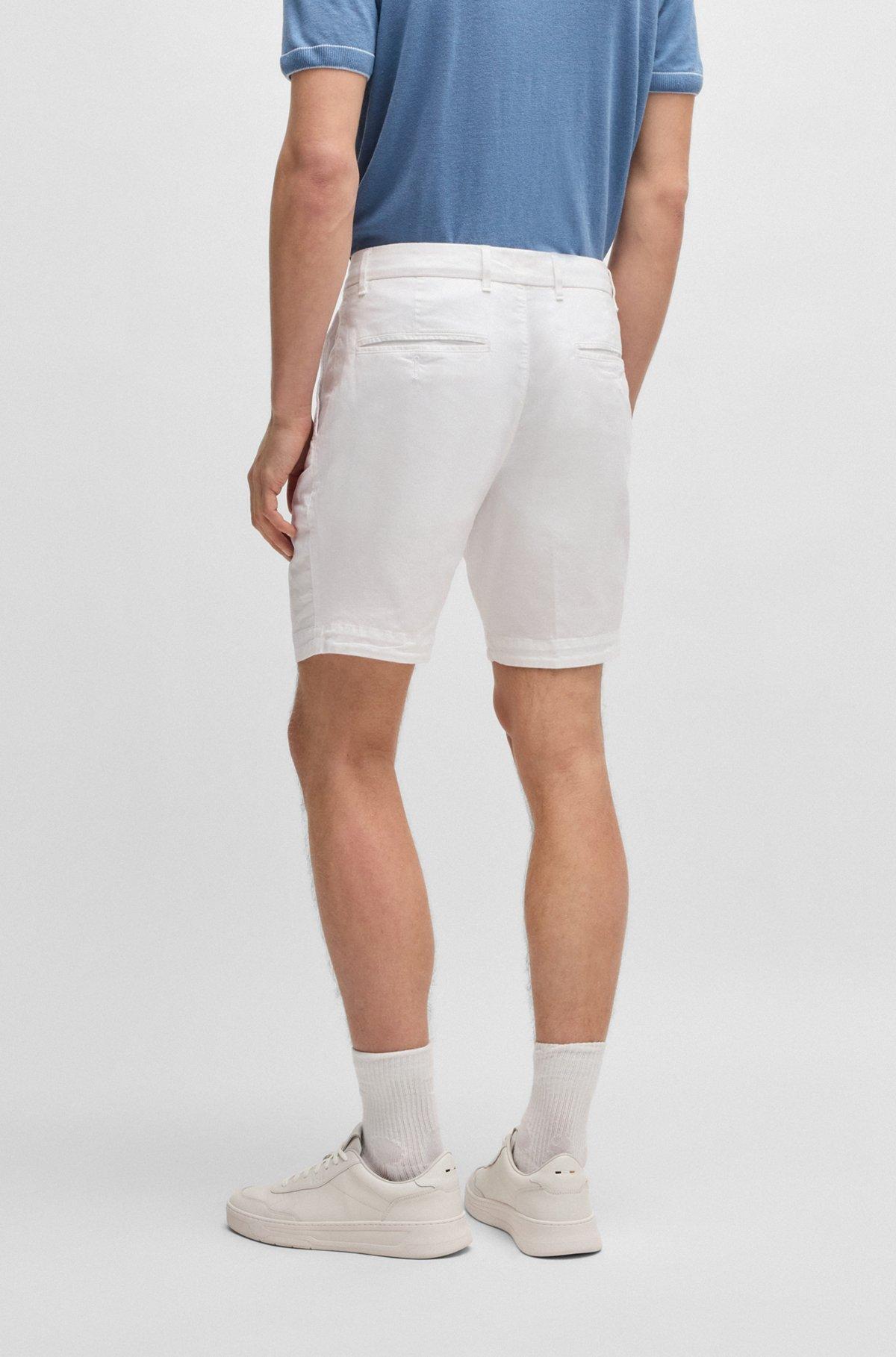 Slim-fit shorts in stretch-cotton twill Product Image