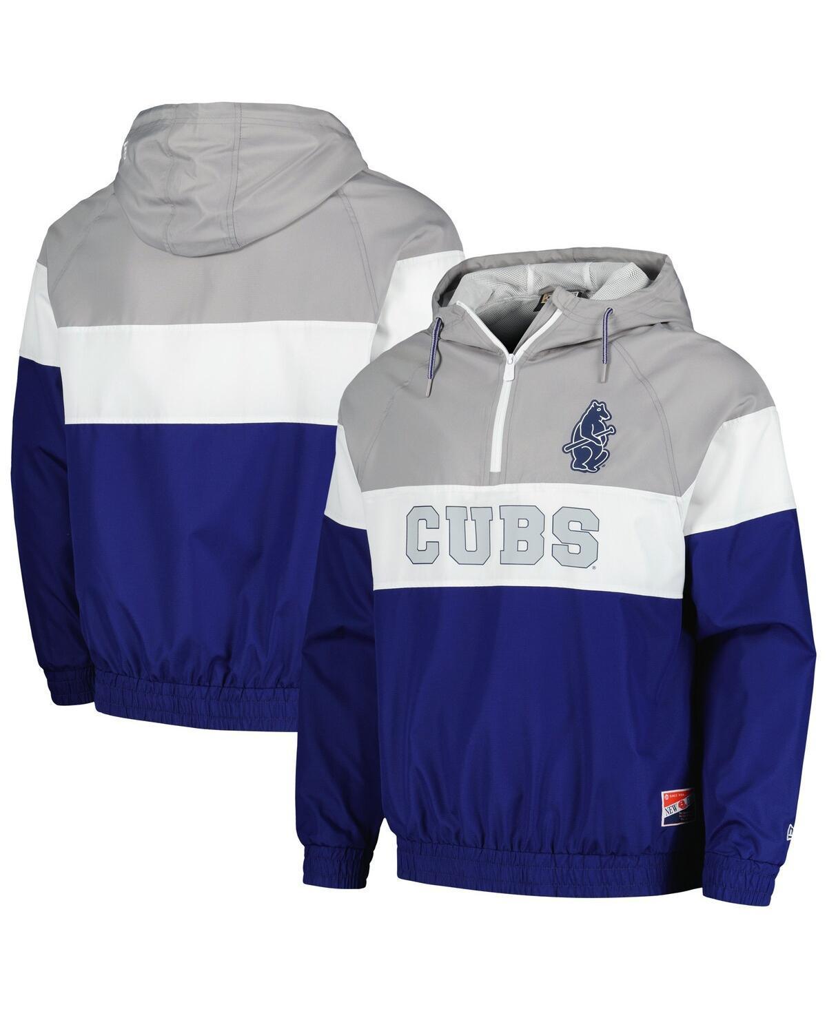 Mens New Era Royal Chicago Cubs Ripstop Raglan Quarter-Zip Windbreaker Jacket Product Image