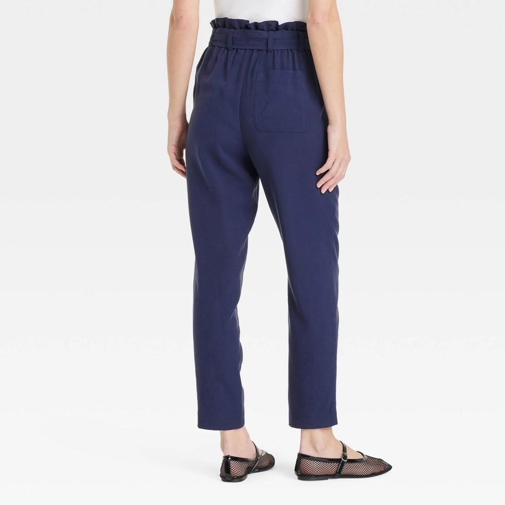 Women's Super-High Rise Tapered Ankle Pull-On Paperbag Pants - A New Day™ Product Image