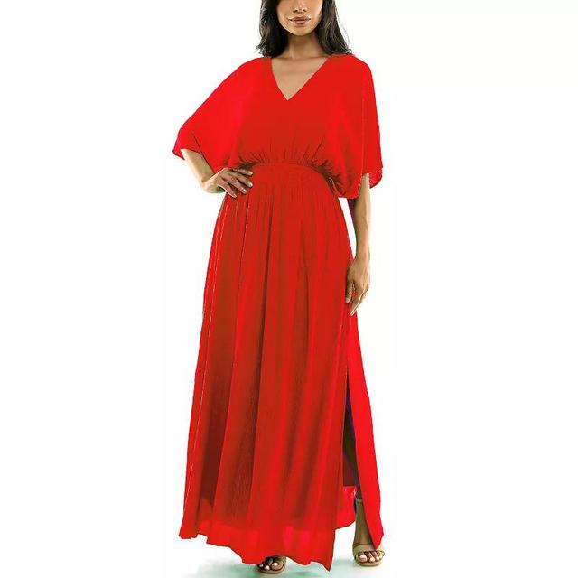 Womens Nina Leonard Smocked Maxi Dress Product Image