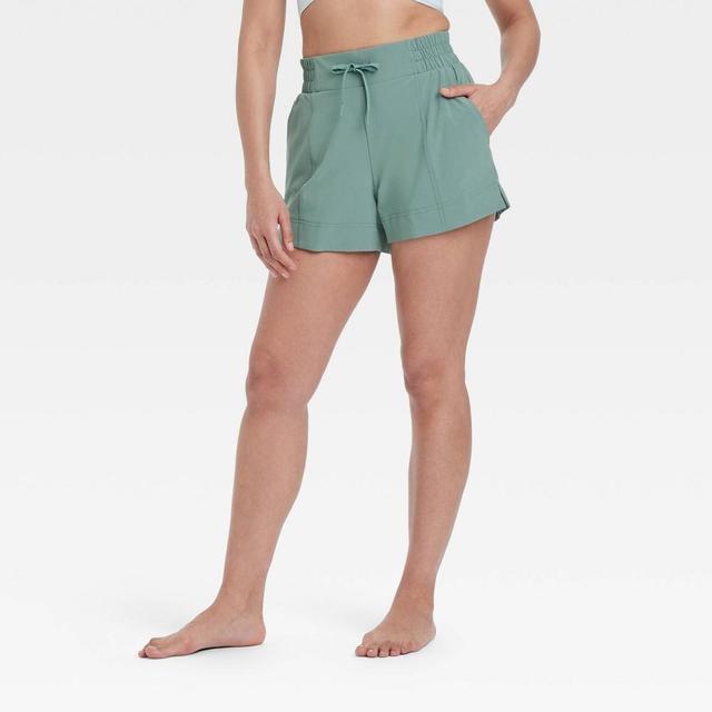 Womens Active Light Mid-Rise Shorts 4 - All In Motion Moss M Product Image