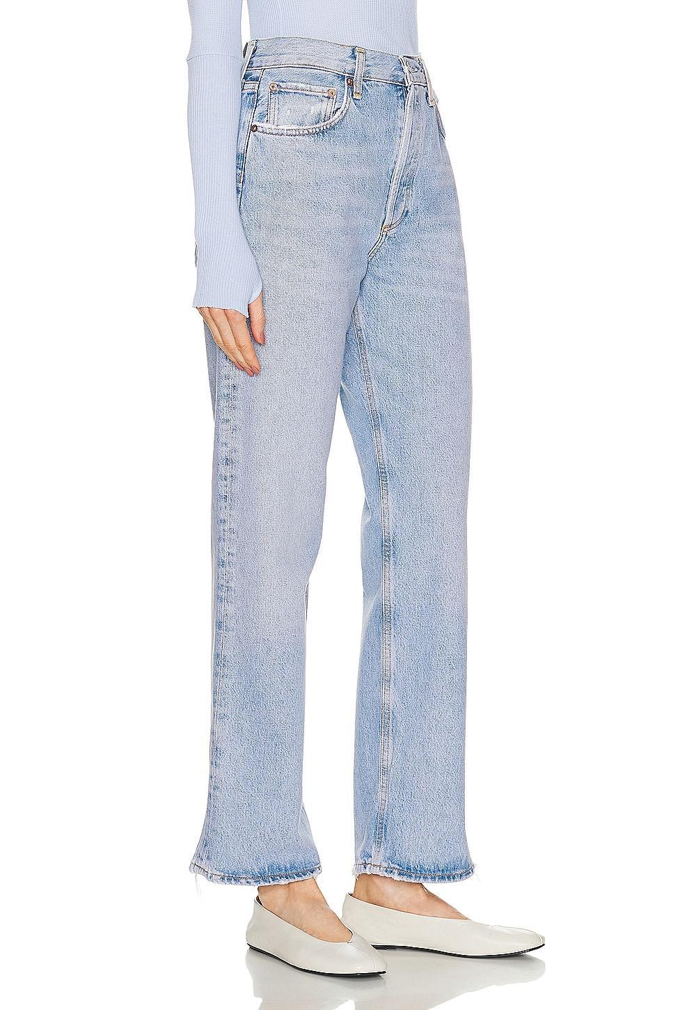 AGOLDE Fran Low Slung Easy Straight in Blue. - size 29 (also in 23, 24, 25, 26, 27, 28, 30, 31, 32, 33, 34) Product Image