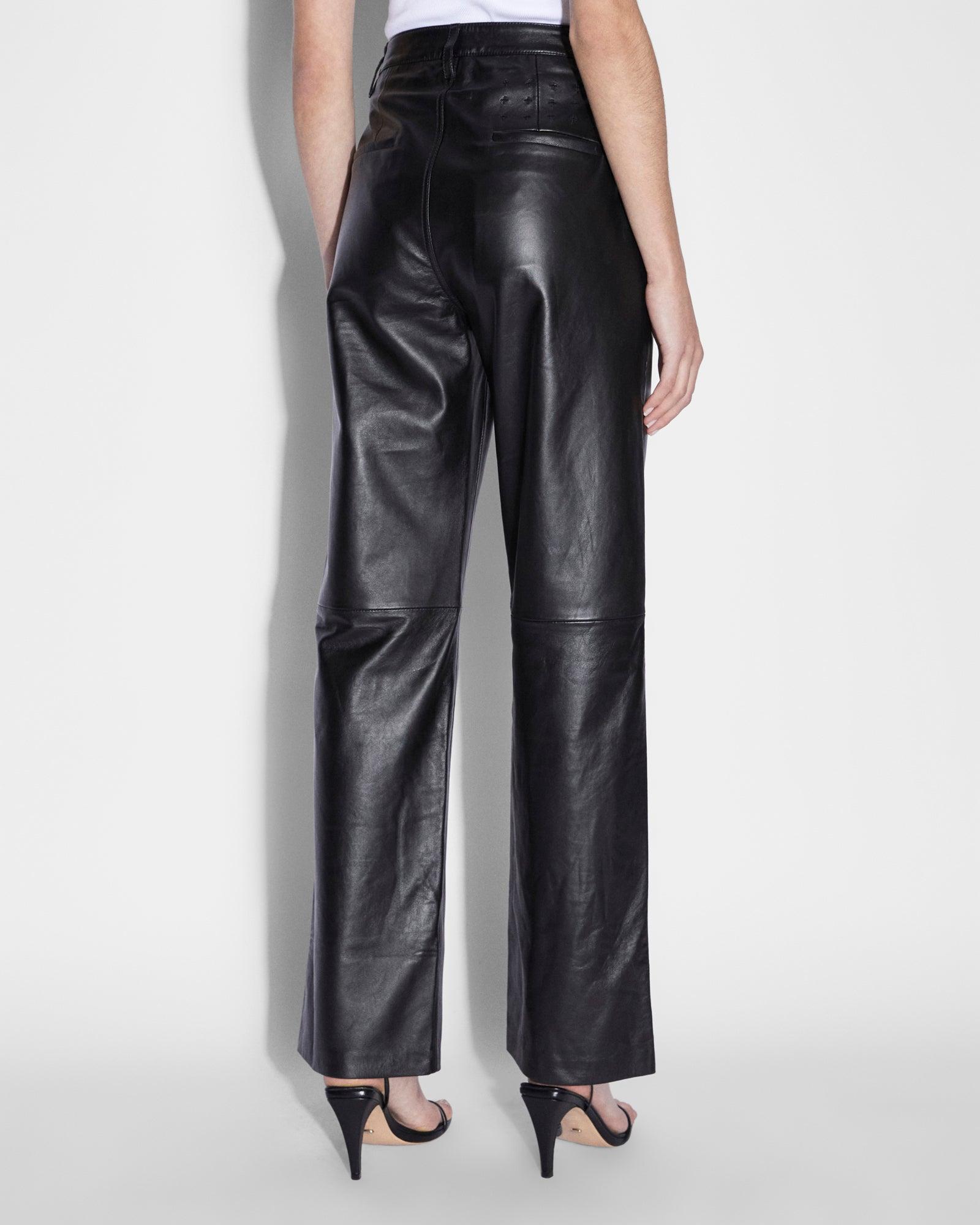 CROSSIN PANT BLACK LEATHER Female Product Image