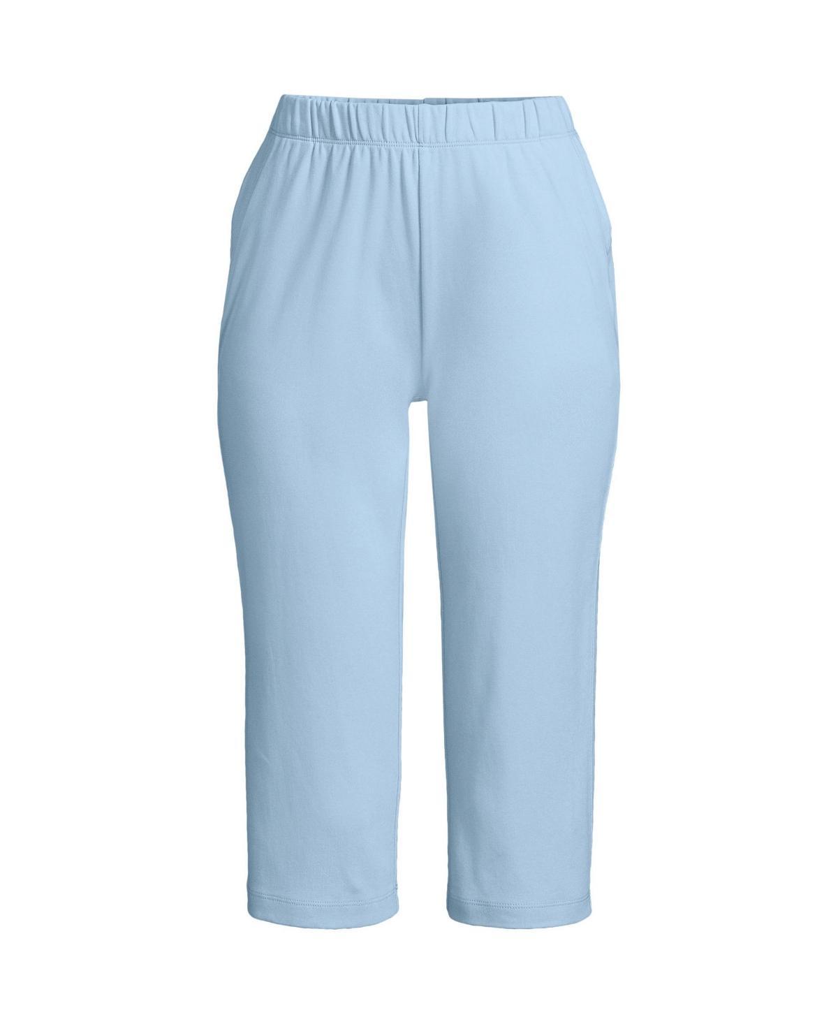 Womens Lands End Sport High Waist Pull-On Capri Pants Product Image