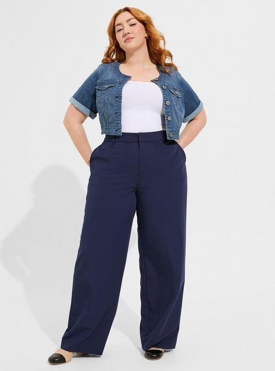 High-Rise Wide Leg City Twill Pant product image