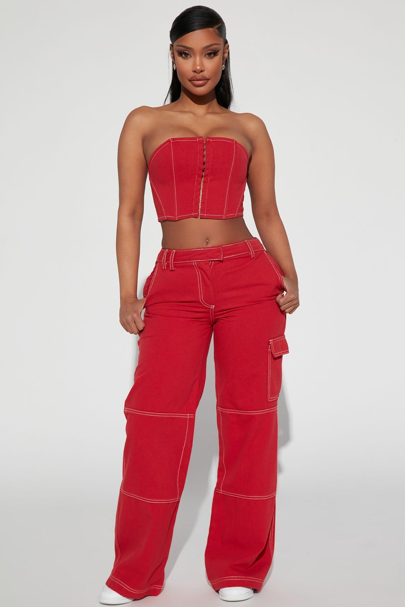 Jessie Pant Set - Red Product Image