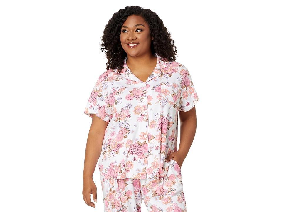 Karen Neuburger Plus Size Short Sleeve Girlfriend PJ (Blooming Bouquet) Women's Pajama Sets Product Image