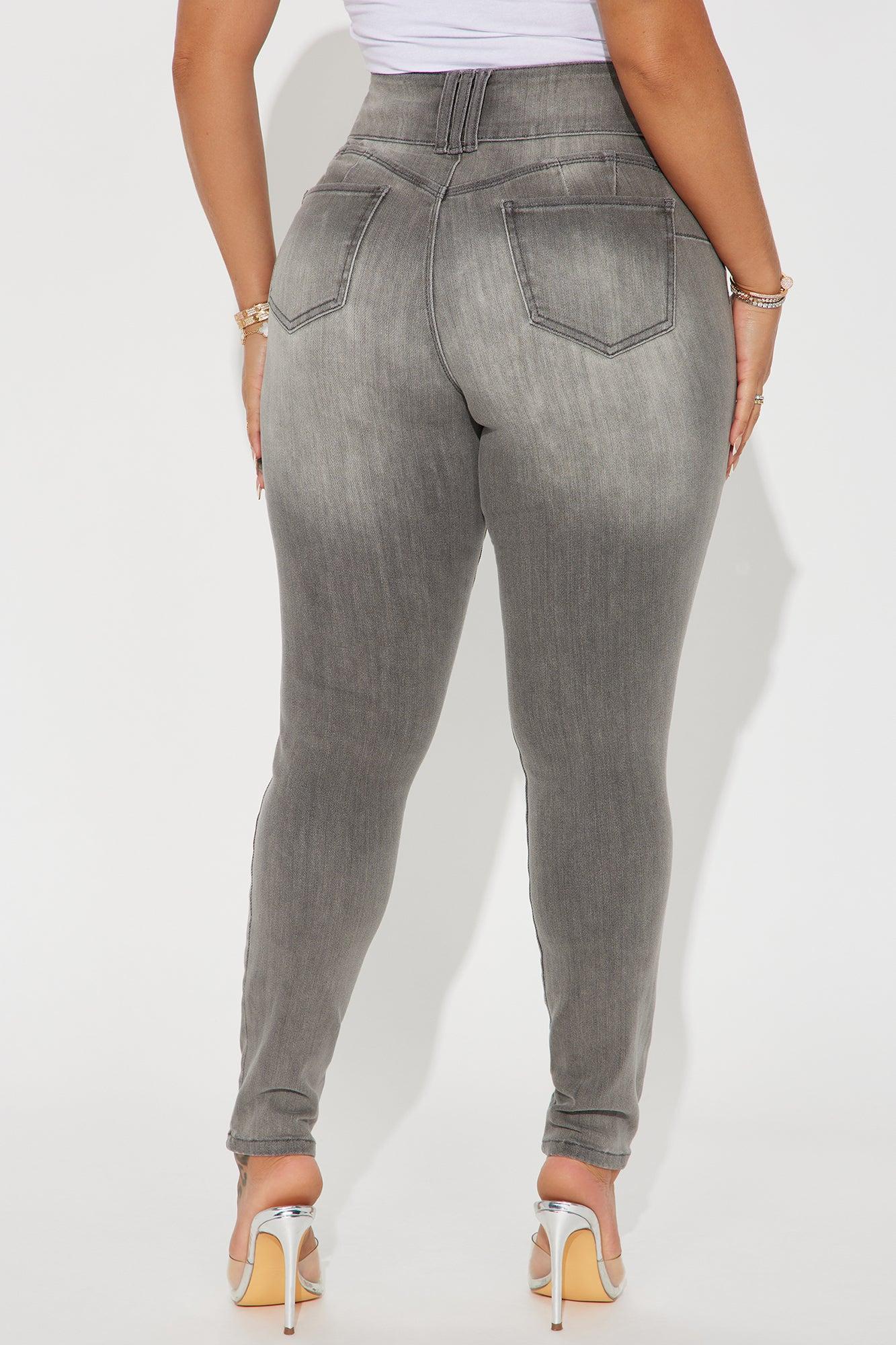 Always Irreplaceable Ripped Stretch Booty Lifting Jeans - Grey Product Image