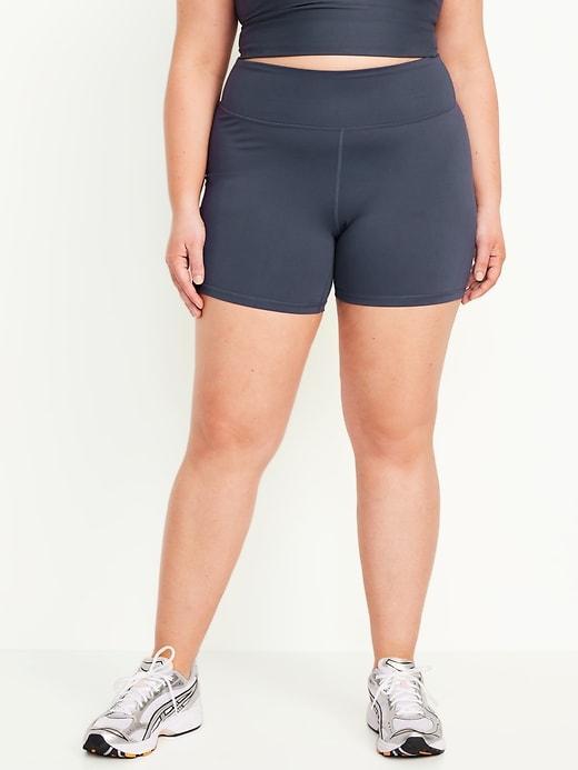 High-Waisted PowerSoft Biker Shorts -- 6-inch inseam Product Image