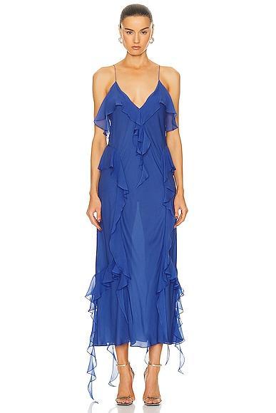 KHAITE Pim Dress in Blue Product Image