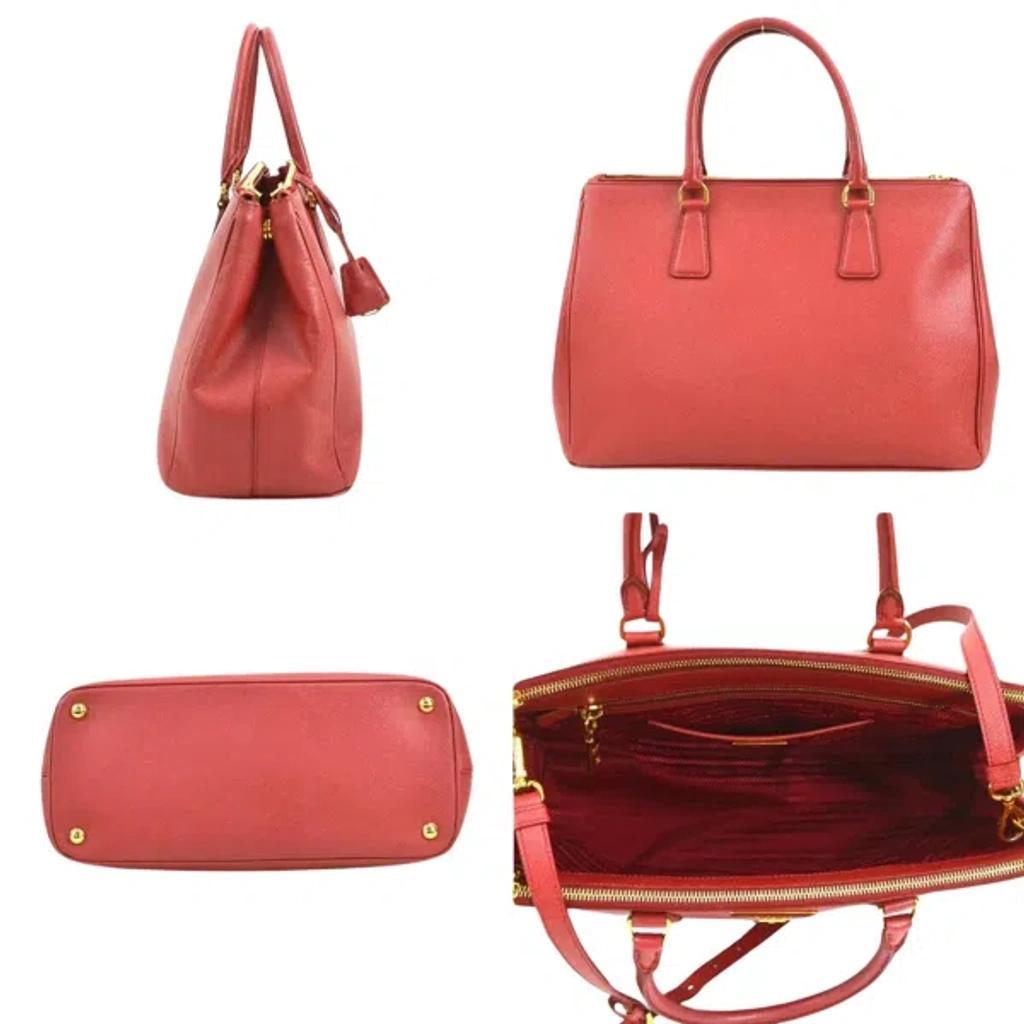 Galleria Red Leather Shoulder Bag () Product Image