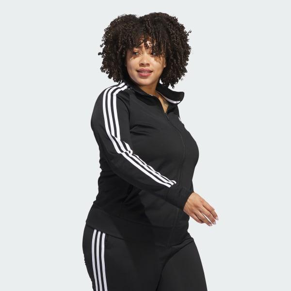 Essentials Warm-Up Tricot Slim 3-Stripes Track Jacket (Plus Size) Product Image