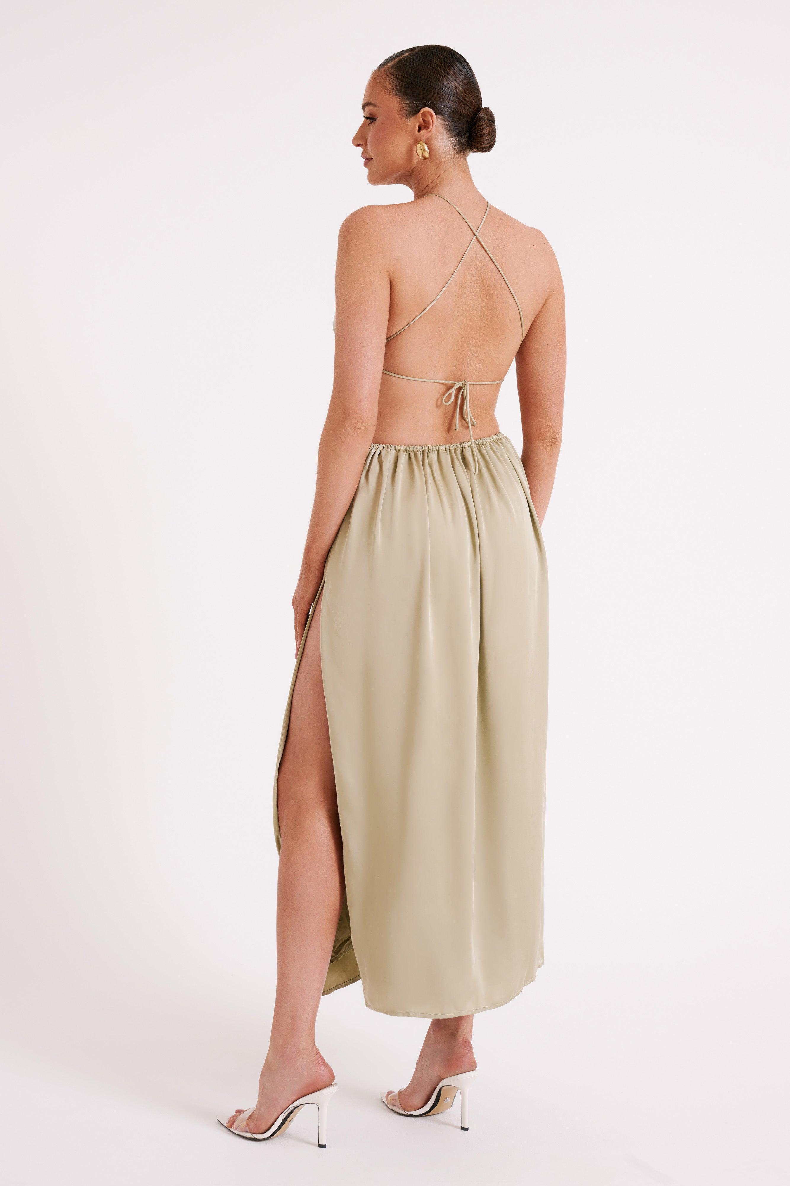 Rosalina Cut Out Maxi Dress - Sage Product Image