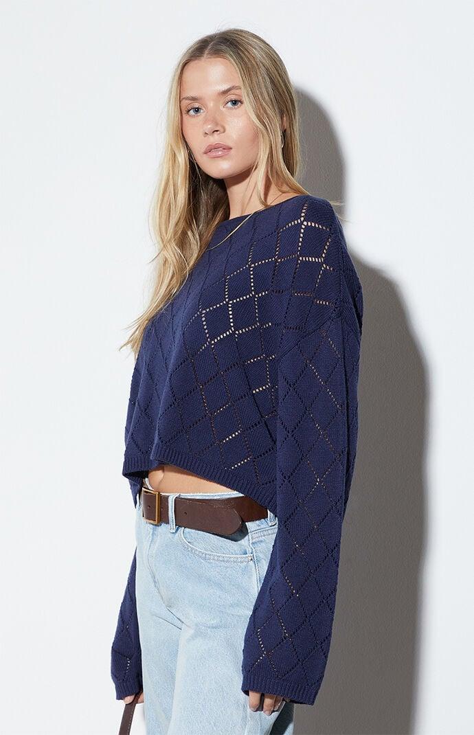 Women's Isla Open Knit Cropped Sweater Product Image