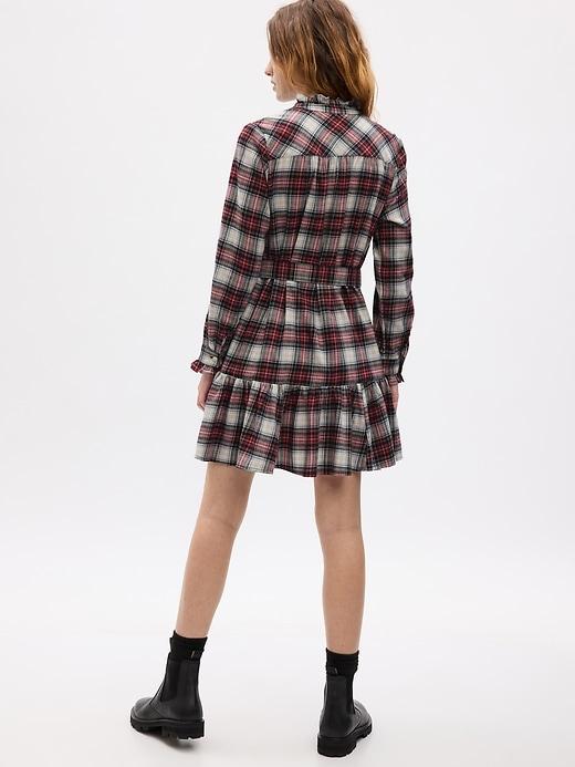 Plaid Tiered Mini Dress Product Image