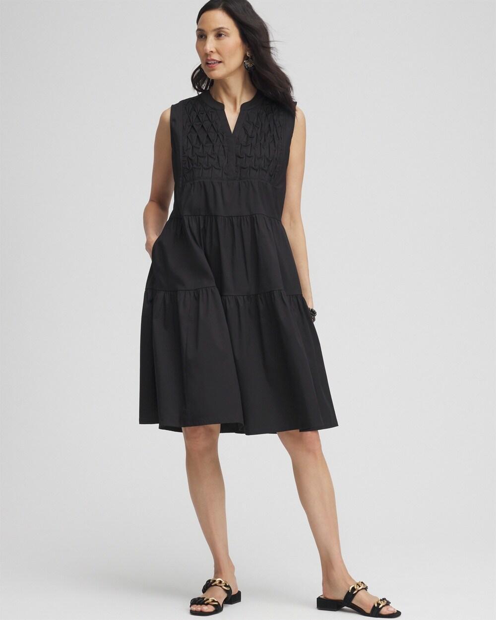 Poplin Smocked Midi Dress Product Image