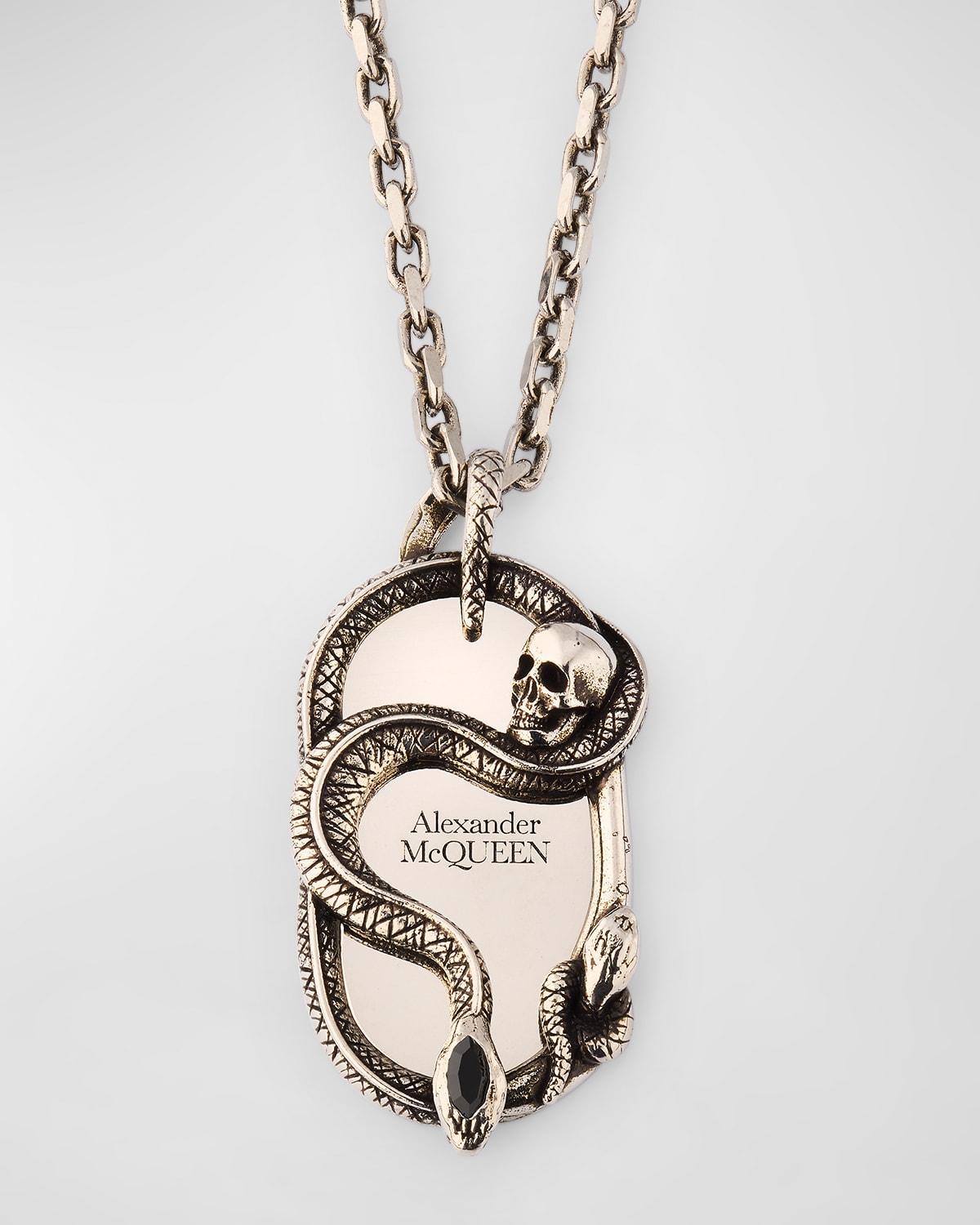 Men's Snake and Skull Necklace Product Image