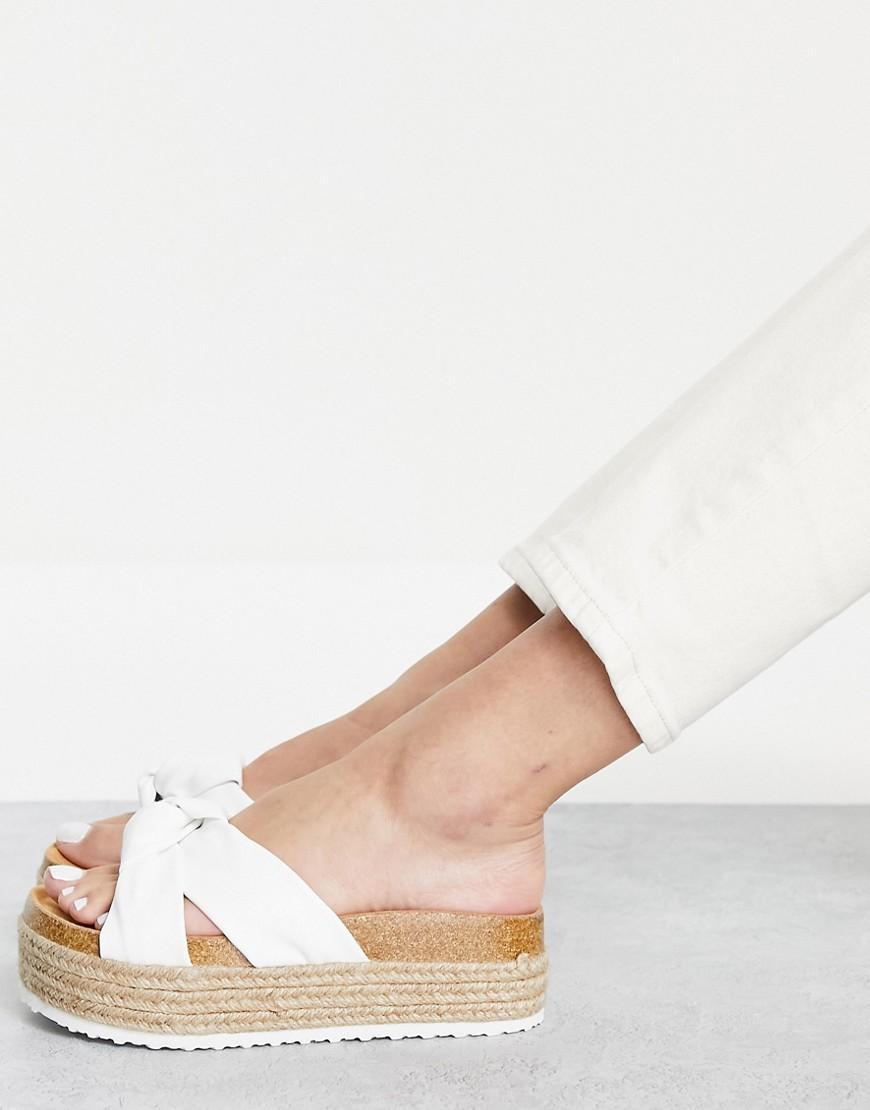 ASOS DESIGN Teegan knotted flatform sandals Product Image