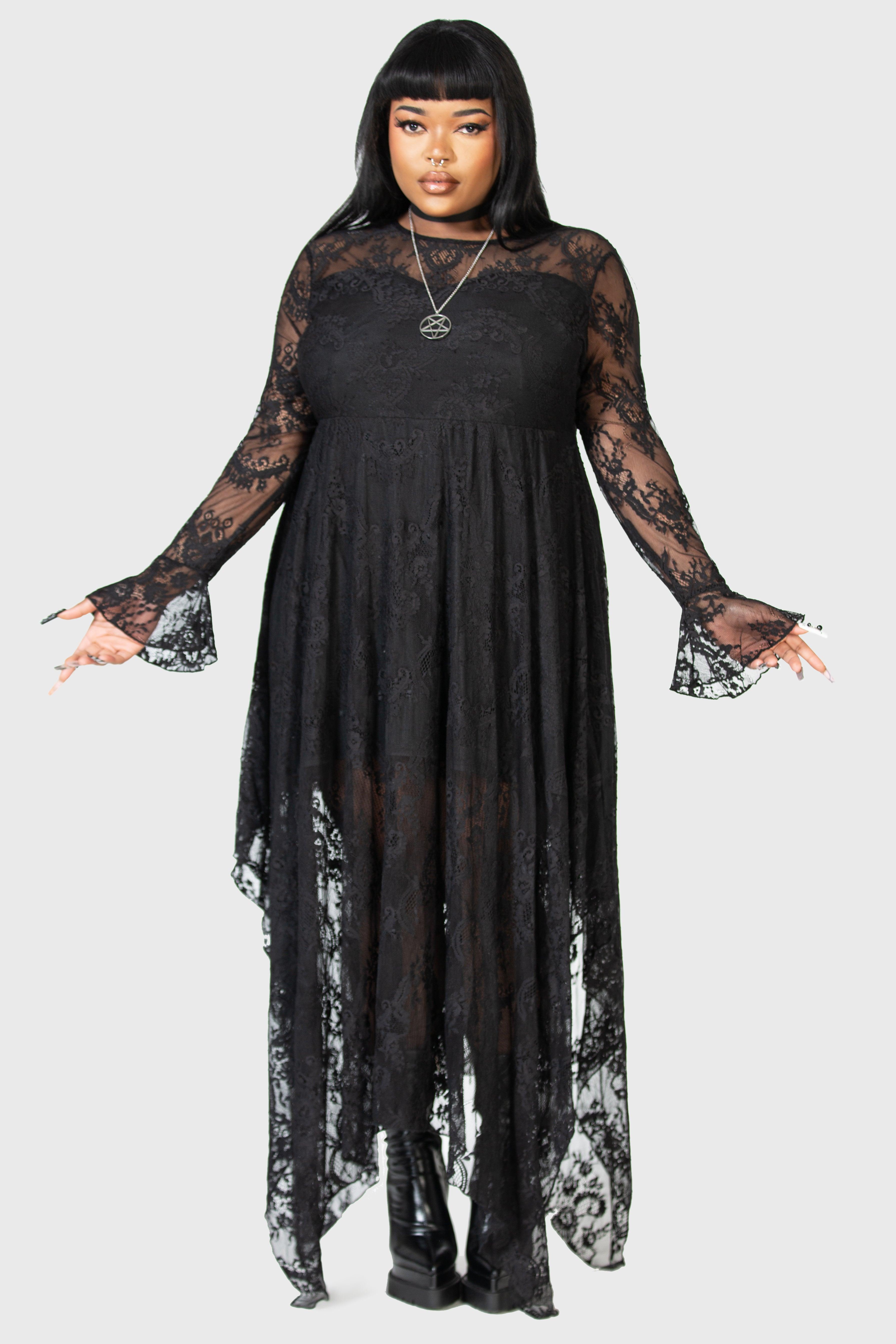 Shadow Figure Maxi Dress [PLUS] Female Product Image