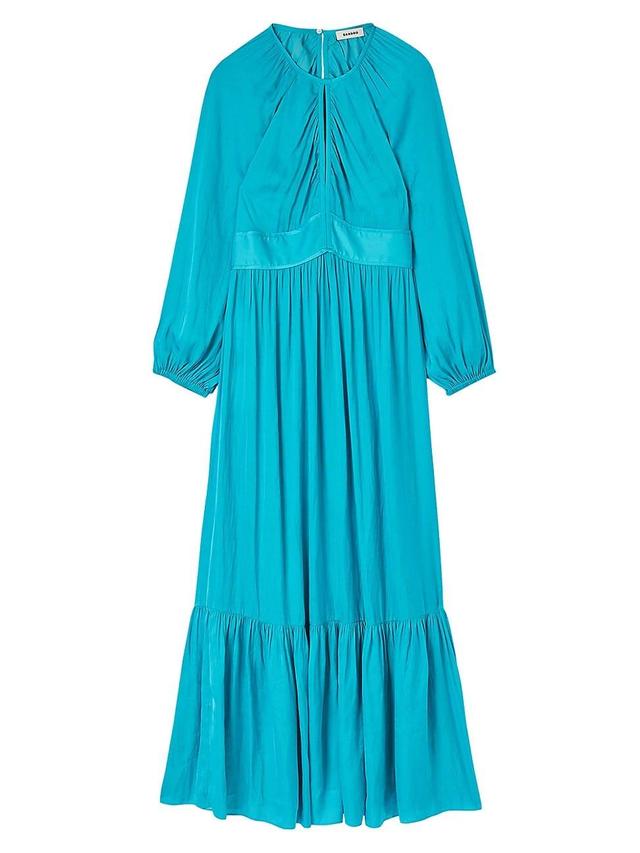 Womens Satin-Effect Maxi Dress Product Image