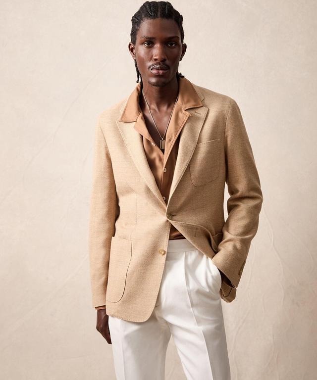 Italian Cotton Wool Sport Coat in Wheat Product Image