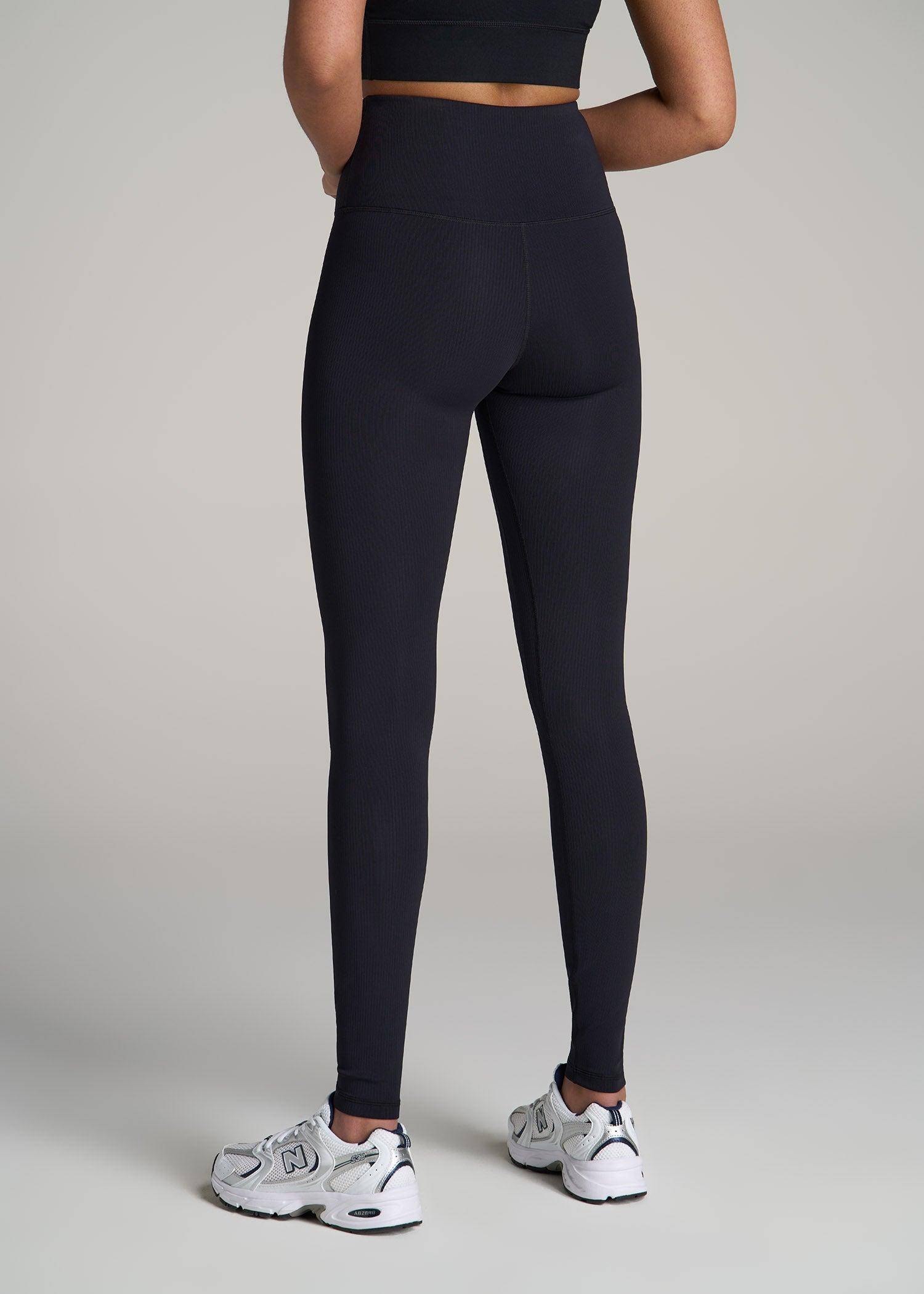 AT Balance High-Rise Leggings for Tall Women in Ribbed Black Product Image