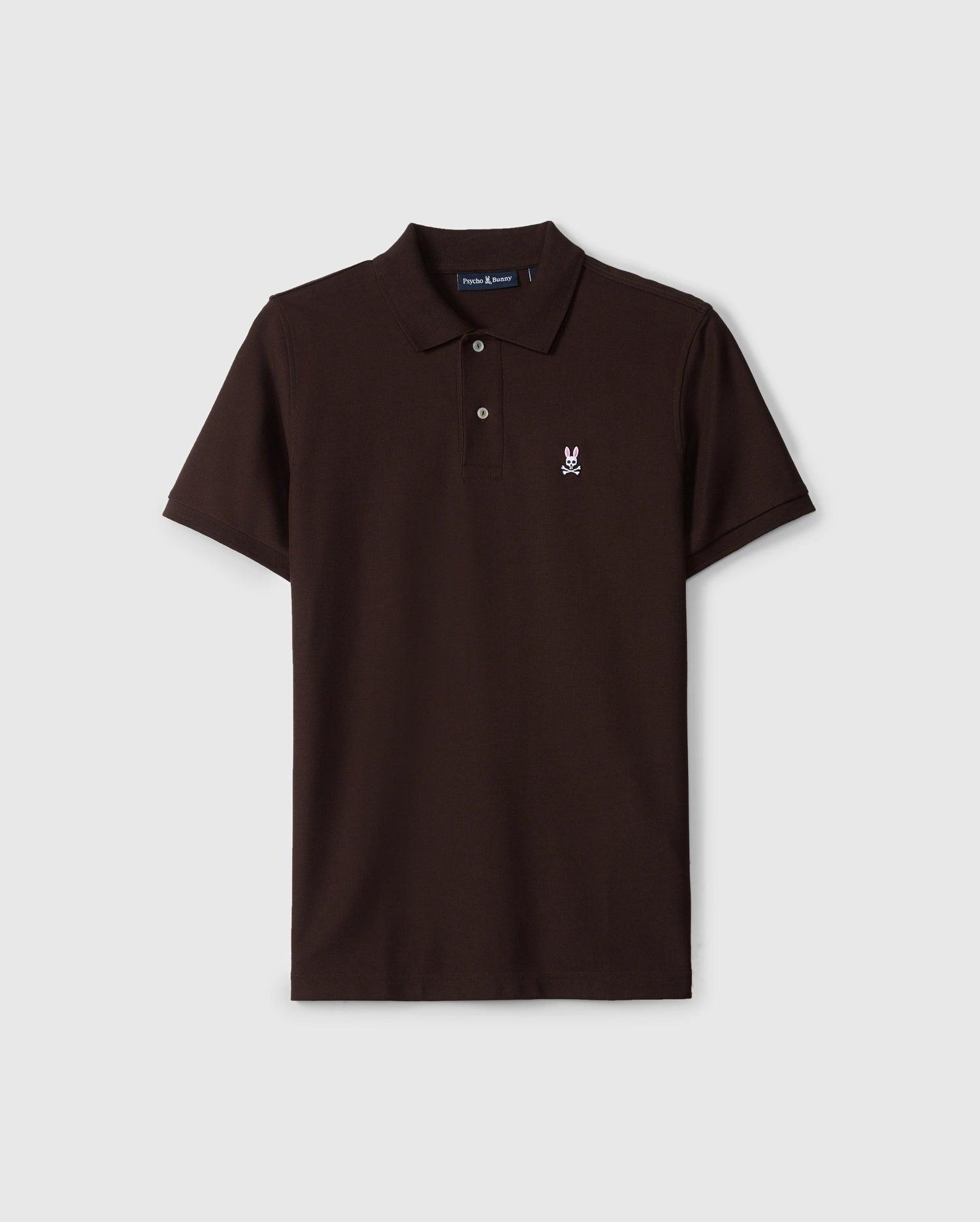 Psycho Bunny Men's Classic Pique Polo Shirt 209 GANACHE Product Image