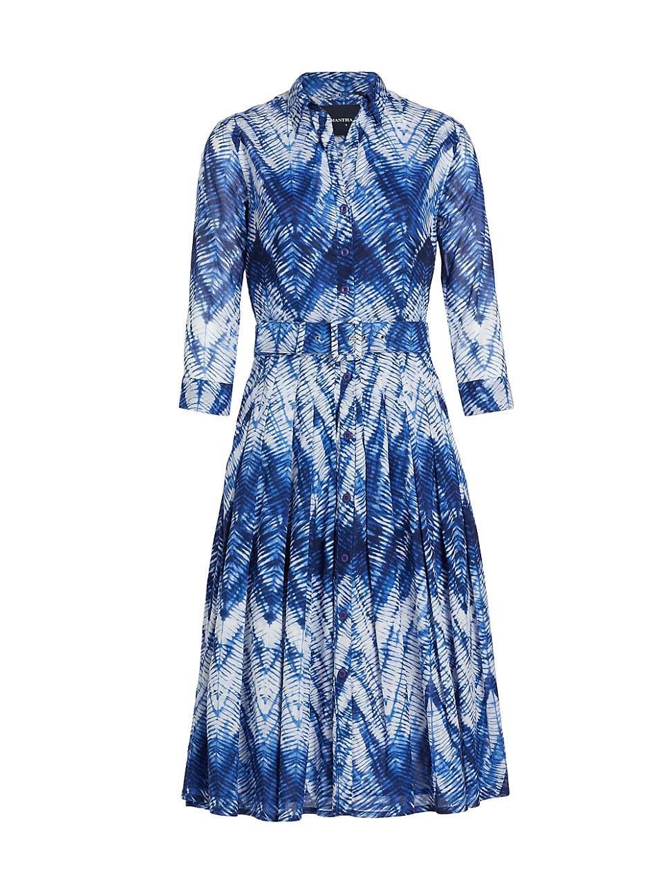 Womens Audrey Dyed Belted Midi-Dress Product Image