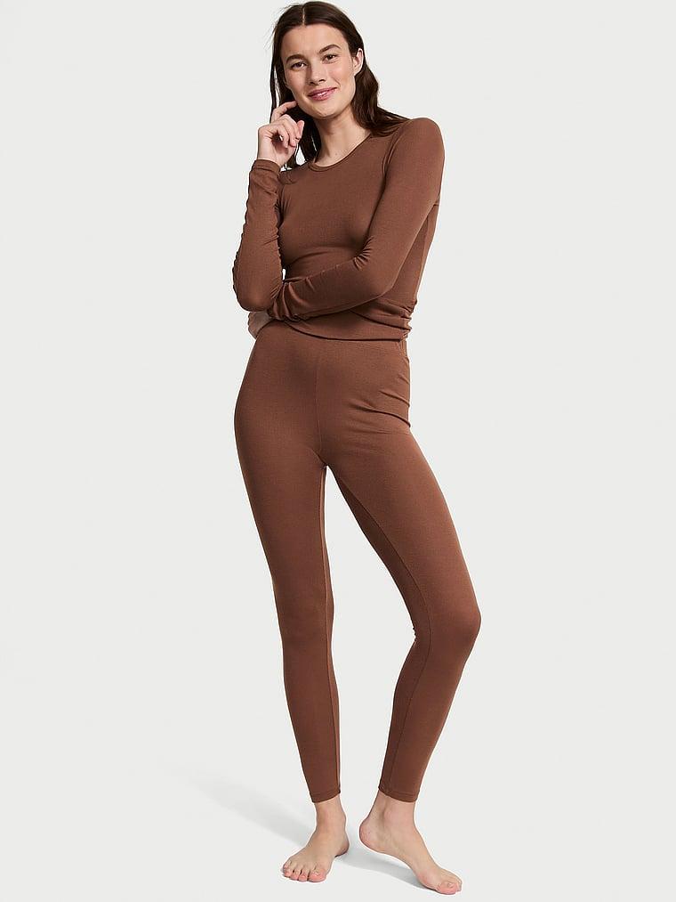 Ribbed Modal Long-Sleeve Top & Leggings product image