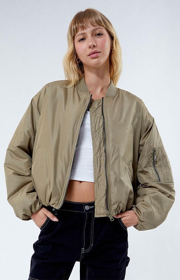 Women's Oversized Bomber Jacket Product Image