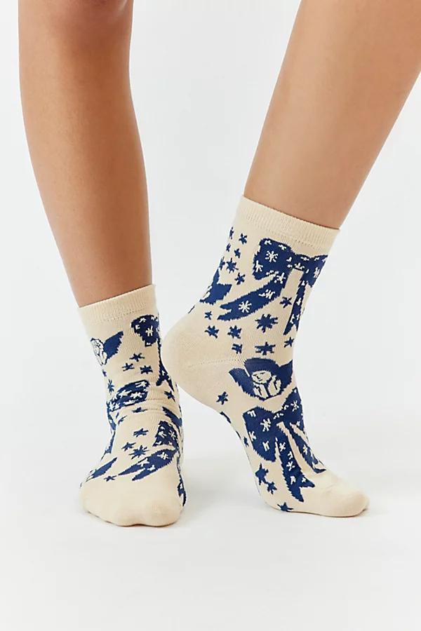 BAGGU Cherub Bows Crew Sock Womens at Urban Outfitters Product Image