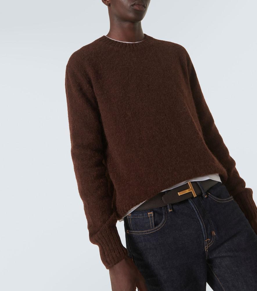 Alpaca-blend Sweater In Braun Product Image