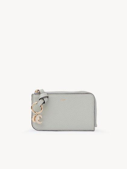 Alphabet wallet in grained leather Product Image