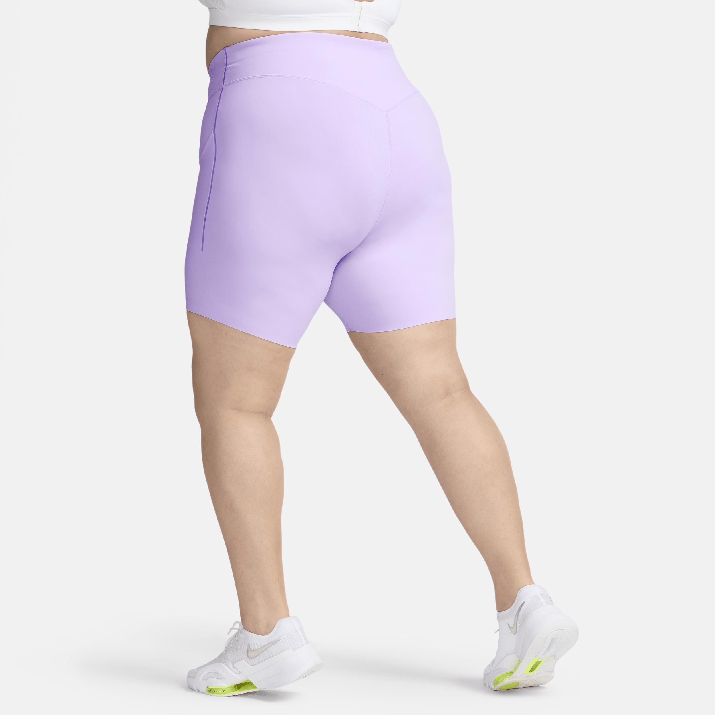 Nike Womens Universa Medium-Support High-Waisted 8 Biker Shorts with Pockets (Plus Size) Product Image