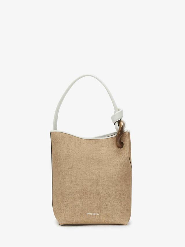 JWA CORNER BUCKET - LEATHER TOP HANDLE BAG in neutrals | JW Anderson US  Product Image