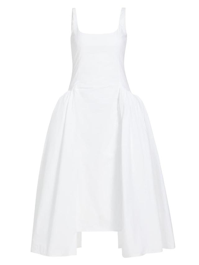 Womens Vezile Poplin Puff-Skirt Midi-Dress Product Image