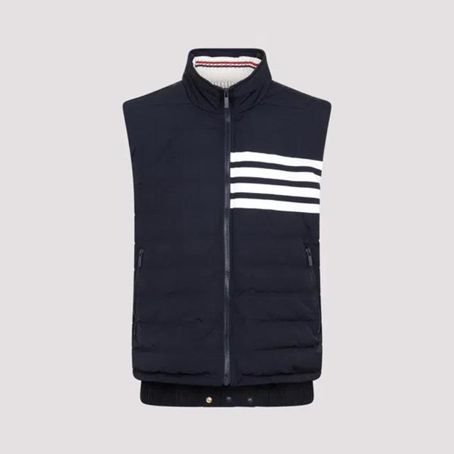 Down Filled Ski Vest In Navy Blue Product Image