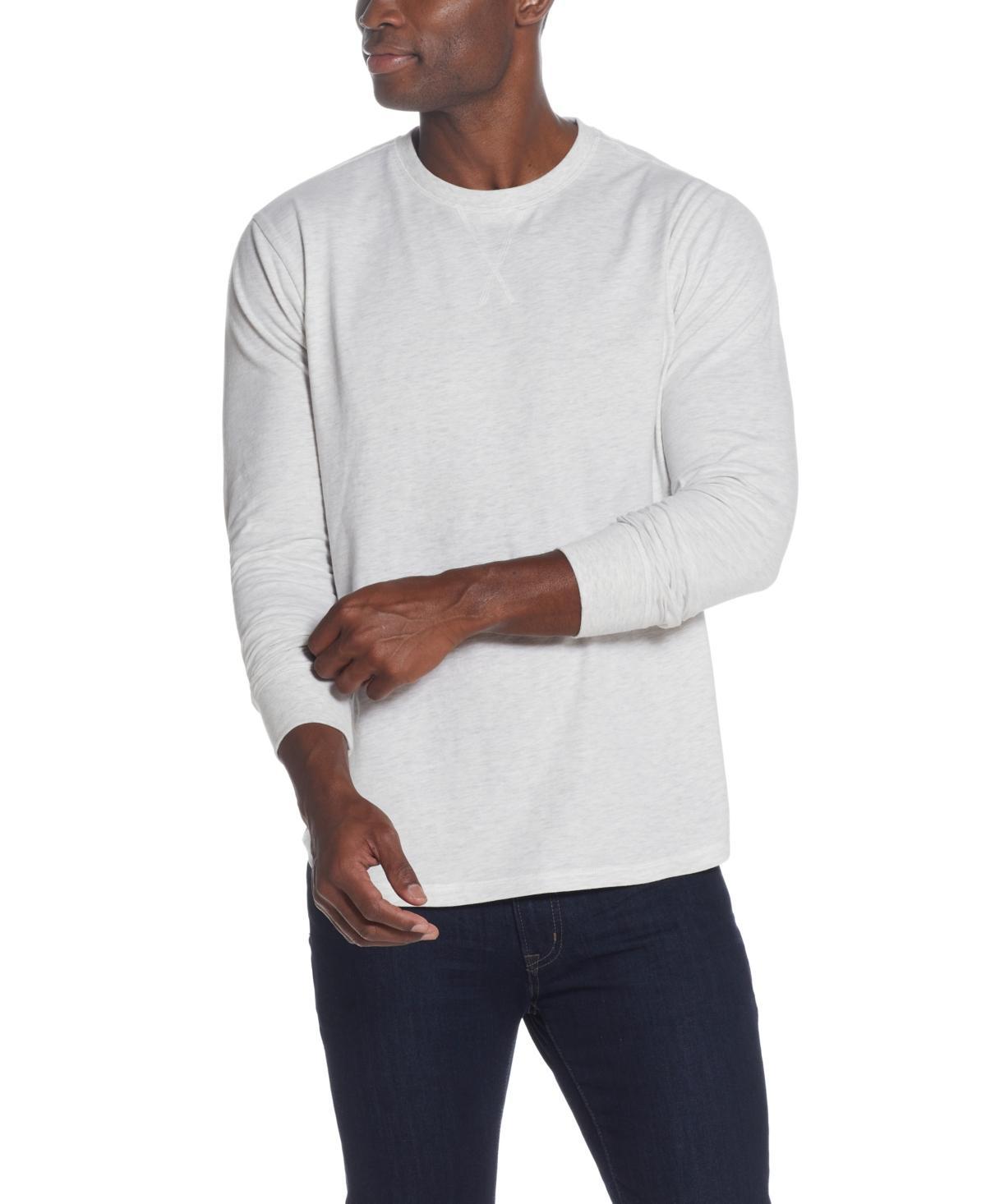 Weatherproof Vintage Mens Long Sleeved Brushed Jersey Crew Neck T-shirt Product Image