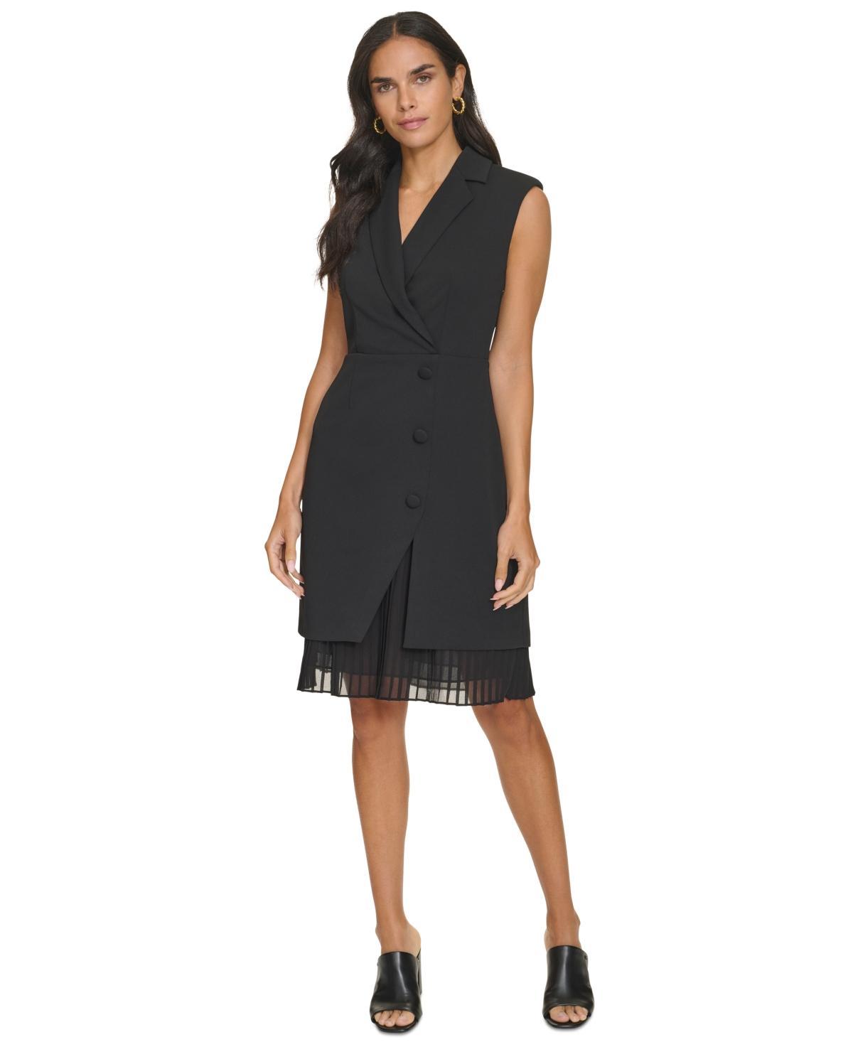 Calvin Klein Womens Sleeveless V-Neck Sheath Dress product image