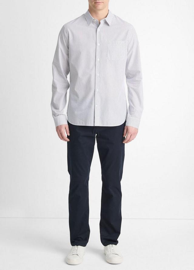 Basin Stripe Cotton-Blend Long-Sleeve Shirt Product Image