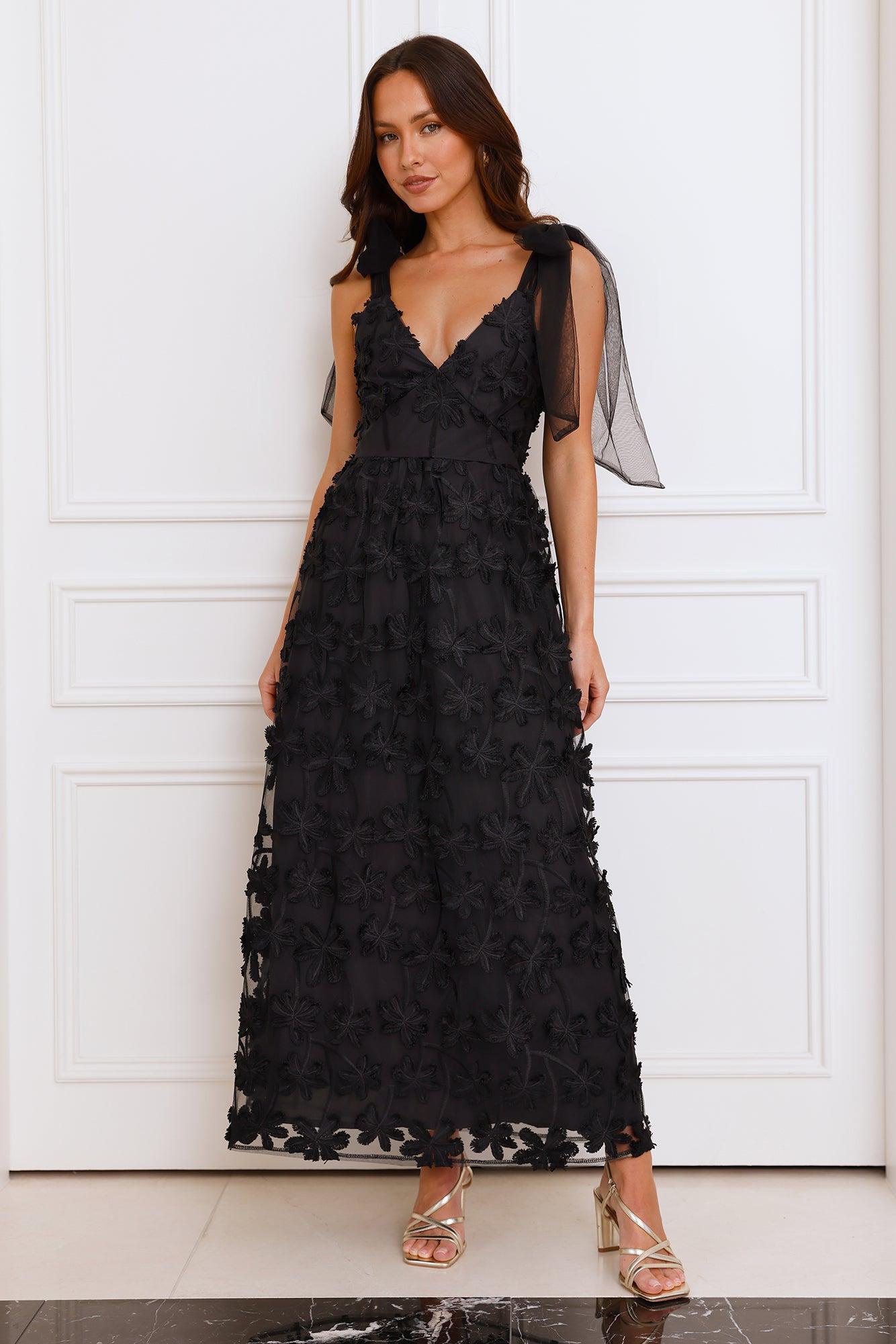 Distinguished Maxi Dress Black Product Image