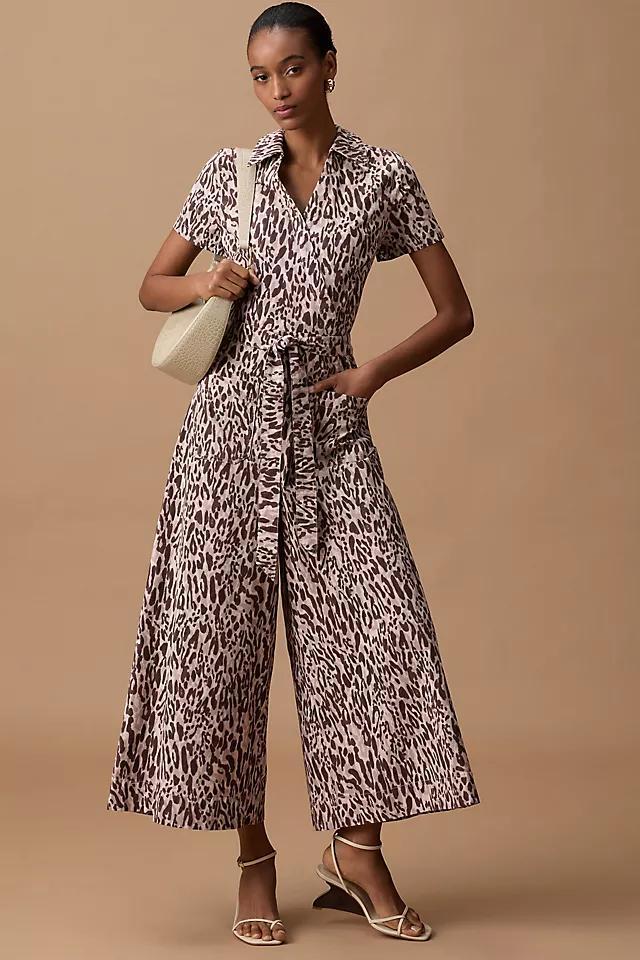 The Colette Wrap Jumpsuit by Maeve: Printed Linen Edition Product Image