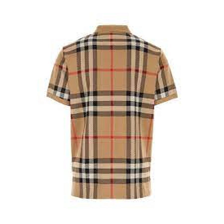 Vintage Check Short-sleeved Polo Shirt In Beige Product Image